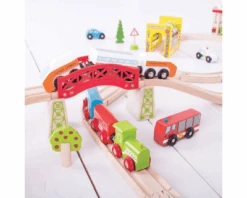BigJigs BJT018 Houten Trein 124-delige Treinset Transport -Indoor Speelgoed Winkel BJT018 bigjigs houten trein houten treinbaan transportset.png 3
