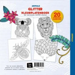 Glitter Kleurplatenboek Kleurboek Animals -Indoor Speelgoed Winkel Glitter kleurplatenboek Animals backcover speelactief.nl