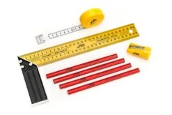 Toolkid Meetset Voor Kids Kindergereedschap -Indoor Speelgoed Winkel ToolKid 101400 meetset winkelhaak potloodslijper rolmaat kindergereedschap 1