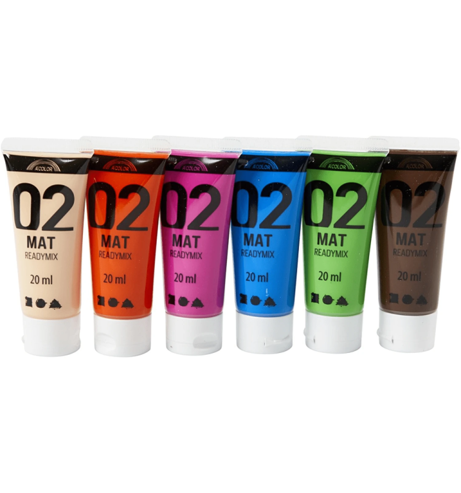 Plakkaatverf Set Mat Secundaire-kleuren 3 Plakkaatverf Set Mat Secundaire-kleuren