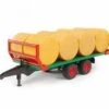 Bruder 2220 Hooibalenvervoer Tandemas-aanhanger Met 8 Balen -Indoor Speelgoed Winkel bruder 02220 hooibalen aanhanger scaled 1