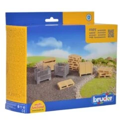Bruder 2415 Logistieke Set Kisten En Pallets -Indoor Speelgoed Winkel bruder 02415 pallets kratten 1