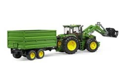 Bruder 3055 John-Deere 7930 + Voorlader En Aanhangwagen -Indoor Speelgoed Winkel bruder 3055 john deere tractor met voorlader en aanhanger 1 1