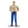 Bruder 60006 Man Beige Shirt En Blauwe Jeans -Indoor Speelgoed Winkel bruder 60006 bworld man blond haar bruine schoenen