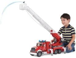 Bruder 2821 Brandweer Ladderwagen Mack-Granite 13 Bruder 2821 Brandweer Ladderwagen Mack-Granite -Indoor Speelgoed Winkel bruder brandweerladderwagen mack granite incl waterpomp 3