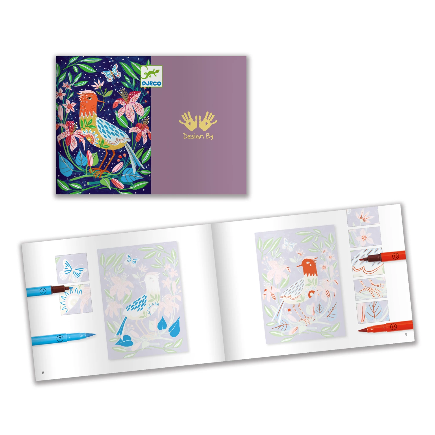 Djeco Kleuren-op-nummer In-de-tuin Knutselset 4 Djeco Kleuren-op-nummer In-de-tuin Knutselset - Afbeelding 2