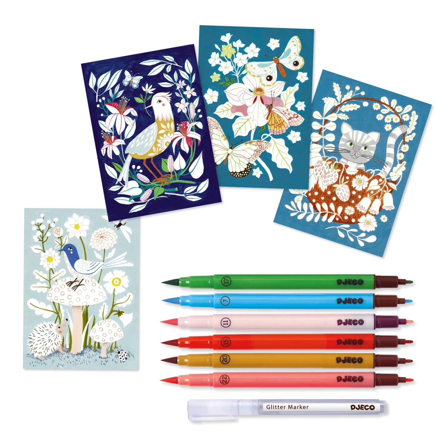 Djeco Kleuren-op-nummer In-de-tuin Knutselset 5 Djeco Kleuren-op-nummer In-de-tuin Knutselset - Afbeelding 3