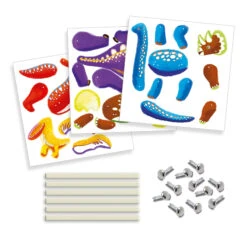 Djeco Knutselset Dinosaurus Trekpoppen Kleur-knutselpakket -Indoor Speelgoed Winkel djeco knutselpakket dinosaurussen 2