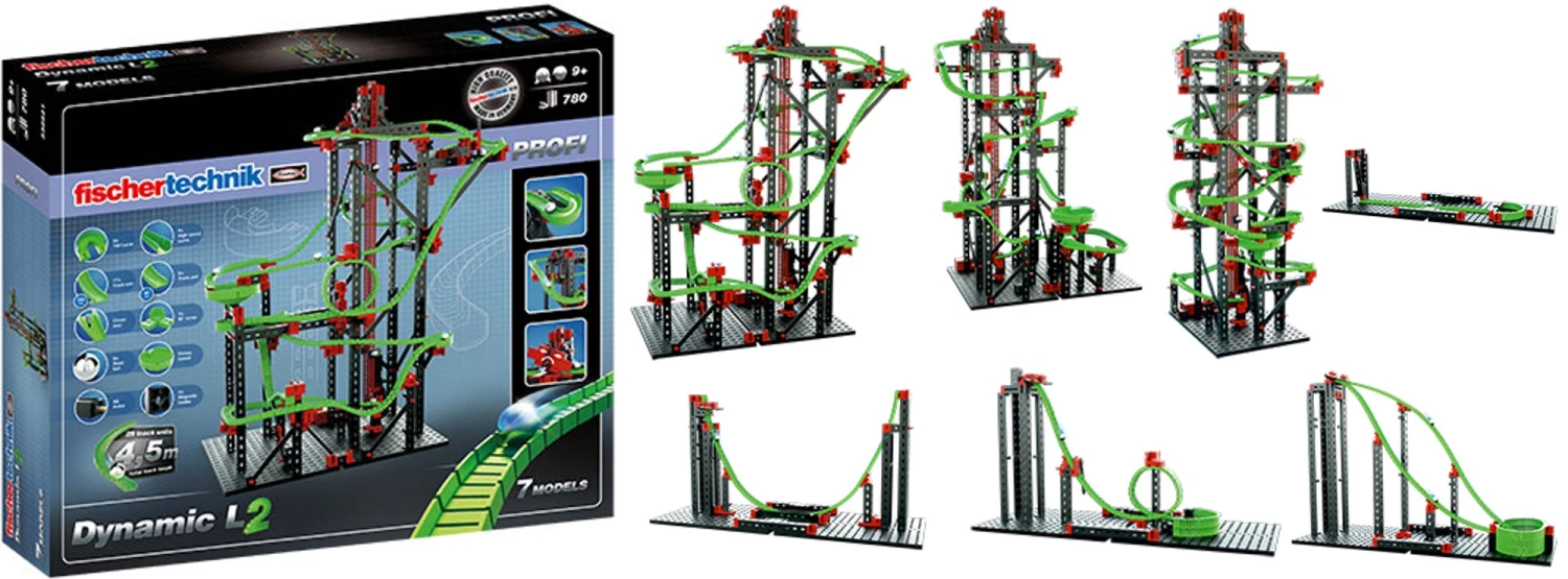 Fischertechnik Dynamic L2 Knikkerbaan 6 Fischertechnik Dynamic L2 Knikkerbaan - Afbeelding 4