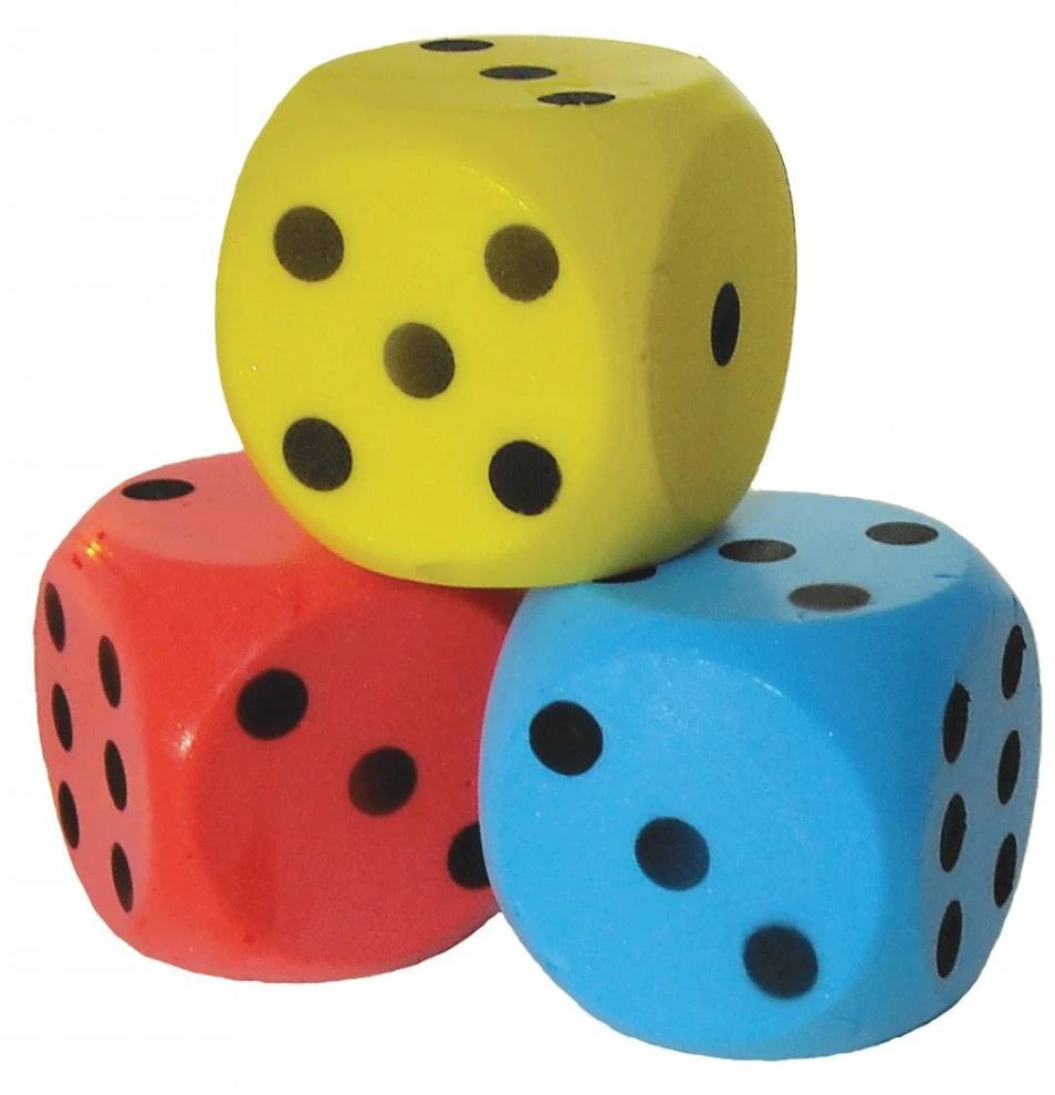 Dobbelsteen XL Soft 15x15x15 Cm Div Kleuren In Color Blauw 3 Dobbelsteen XL Soft 15x15x15 Cm Div Kleuren In Color Blauw