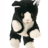 Handpop Zwart-witte Poes Living Puppets -Indoor Speelgoed Winkel handpop living puppets w045 zwart witte poes