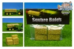 Kidsglobe Vierkante Hooibalen 4-stuks Schaal 1 : 32 -Indoor Speelgoed Winkel hooibalen vierkant kidsglobe 610704 1