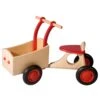 Houten Bakfiets Rood Loopfiets VanDijkToys 2 Houten Bakfiets Rood Loopfiets VanDijkToys -Indoor Speelgoed Winkel houten bakfiets rood van dijktoys