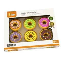 Donuts Set 6-delig Vigatoys 7 Donuts Set 6-delig Vigatoys -Indoor Speelgoed Winkel houten donuts vigatoys v1604 1 1