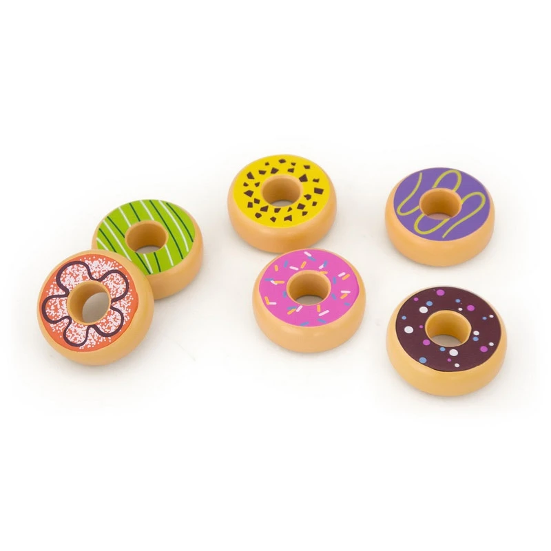 Donuts Set 6-delig Vigatoys 4 Donuts Set 6-delig Vigatoys - Afbeelding 2