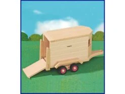 Houten Paardentrailer Fagus 9 Houten Paardentrailer Fagus -Indoor Speelgoed Winkel houten paardentrailer fagus 10.27 1