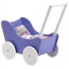 Houten Poppenwagen Purple 1 Houten Poppenwagen Purple -Indoor Speelgoed Winkel houten poppenwagen paars wit 1