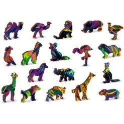 Wooden City Houten Puzzel Rainbow Wild Cat L 300 -Indoor Speelgoed Winkel houten puzzel wooden wild cat L300 1