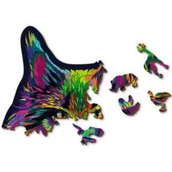 Wooden City Houten Puzzel Rainbow Wild Cat L 300 -Indoor Speelgoed Winkel houten puzzel wooden wild cat L300 4