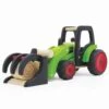 Pintoy Houten Tractor Met Voorlader -Indoor Speelgoed Winkel houten tractor met hooilader pintoy 13552