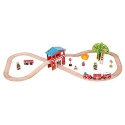 BigJigs BJT037 Fire&Rescue Train Set