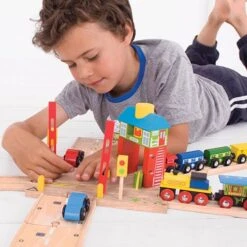 BigJigs BJT226 Rail & Road Seinhuisje -Indoor Speelgoed Winkel houtentrein bigjigs signaalhuis overweg bigjigs bjt226 1 1