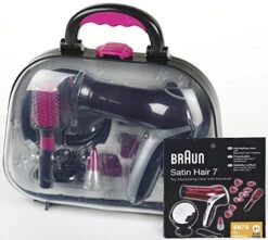 Braun Kappersset In Koffer -Indoor Speelgoed Winkel kappersset braun satin hair 7 koffer theo klein 5872 1 1