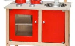 Houten Keuken “Little Chef” Rood -Indoor Speelgoed Winkel keuken little chef rood 1 1