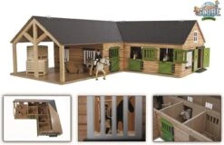 Kidsglobe Paardenstal Met 4 Boxen En Berging Bruin/groen 15 Kidsglobe Paardenstal Met 4 Boxen En Berging Bruin/groen -Indoor Speelgoed Winkel kidsglobe hoek paardenstal 4 paardenboxen bruingroen met berging 6