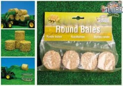 Kidsglobe Ronde Hooibalen 4 Stuks Schaal 1 : 32 -Indoor Speelgoed Winkel kidsglobe hooibalen 4stuks geperste hooibalen ronde hooibalen 1 1