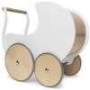 Poppenwagen – Duwkar Kinderfeets Pram -Indoor Speelgoed Winkel kinderfeets poppenwagen wit 1