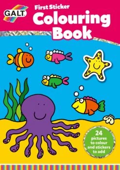 Eerste Kleurboek Met Stickers First Sticker Colouring Book