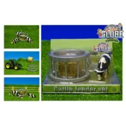 Voederring Met Ronde Baal En Koe Schaal 1 : 32 -Indoor Speelgoed Winkel koe met voederring kidsglobe 571961 1