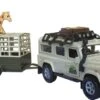 Land Rover Defender + Giraffetrailer -Indoor Speelgoed Winkel landrover defender met giraffetrailer kidsglobe