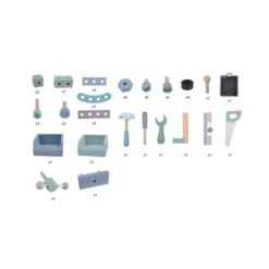 Houten Werkbank Little Dutch Met Gereedschap -Indoor Speelgoed Winkel little dutch 4448 houten werkbank 3