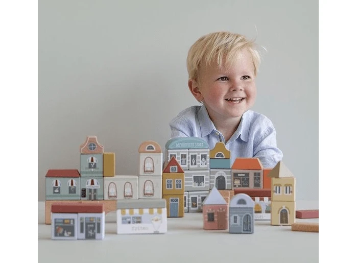 Little Dutch LD4493 Blokkenstad Uitbreiding Railway 4 Little Dutch LD4493 Blokkenstad Uitbreiding Railway - Afbeelding 2