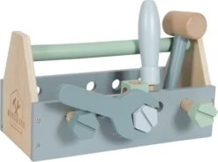 Little Dutch LD4434 Houten Gereedschapskist -Indoor Speelgoed Winkel little dutch gereedschapskist blauw 1