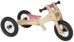 Trybike Pink – Houten 4-in-1 Loopfiets