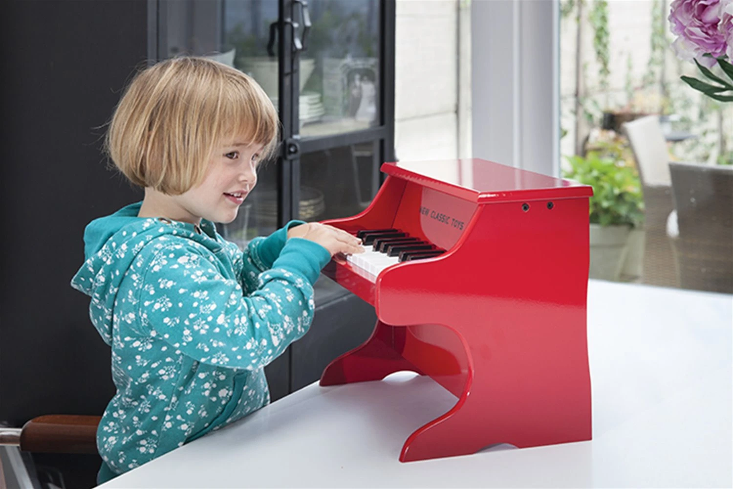 New Classic Toys® Piano Rood 18-toetsen Kinderpiano 9 New Classic Toys® Piano Rood 18-toetsen Kinderpiano - Afbeelding 7