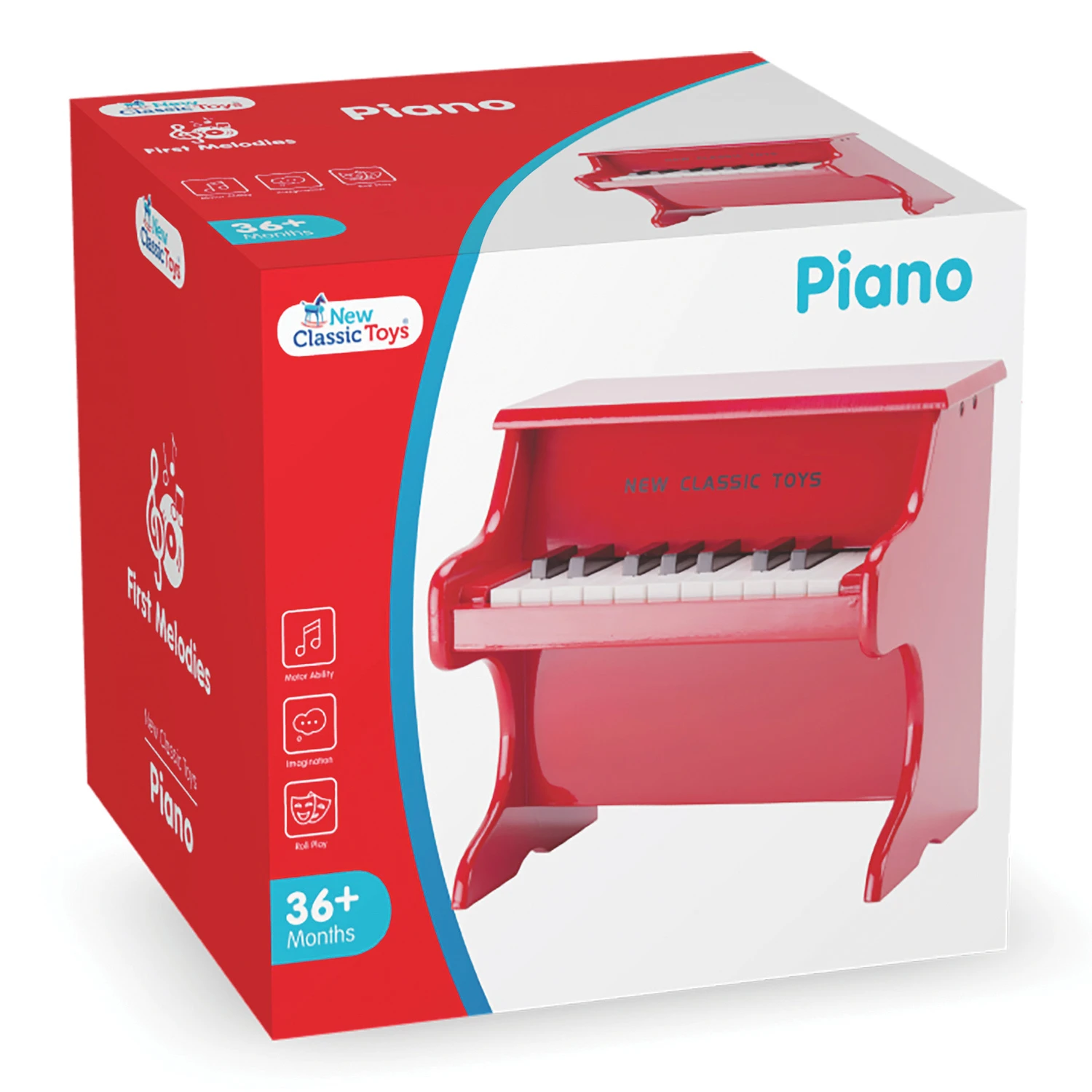 New Classic Toys® Piano Rood 18-toetsen Kinderpiano 11 New Classic Toys® Piano Rood 18-toetsen Kinderpiano - Afbeelding 9