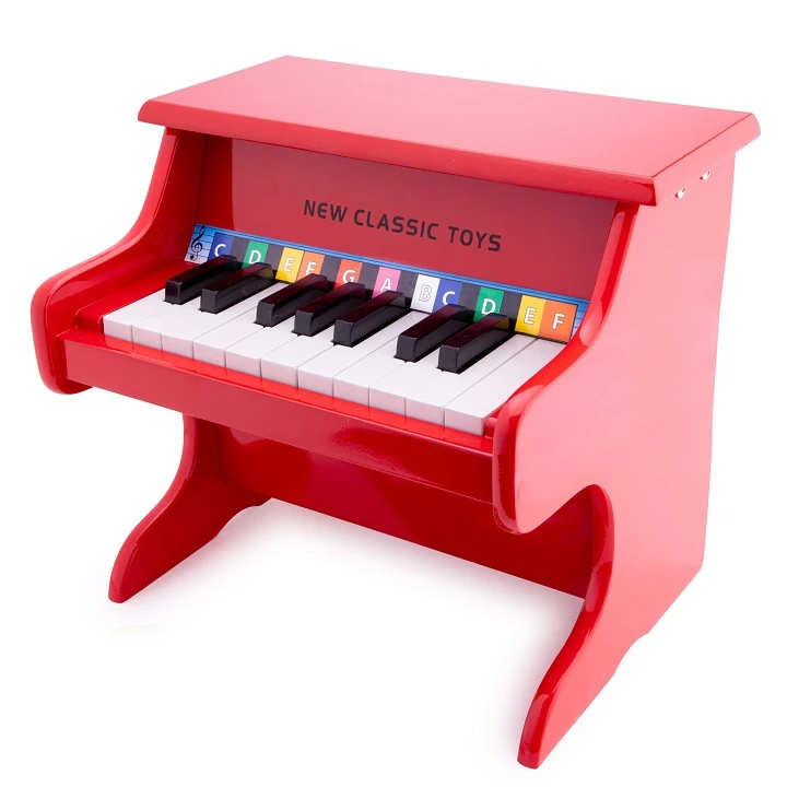 New Classic Toys® Piano Rood 18-toetsen Kinderpiano 4 New Classic Toys® Piano Rood 18-toetsen Kinderpiano - Afbeelding 2