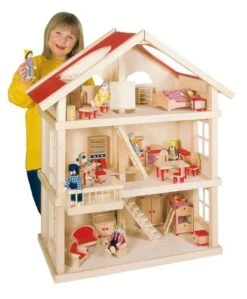 Poppenhuis Met 3 Verdiepingen -Indoor Speelgoed Winkel poppenhuis 3 etages goki 51957 1 1