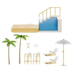Bestsellers -Indoor Speelgoed Winkel rainbow high color change pool and beach club set 1