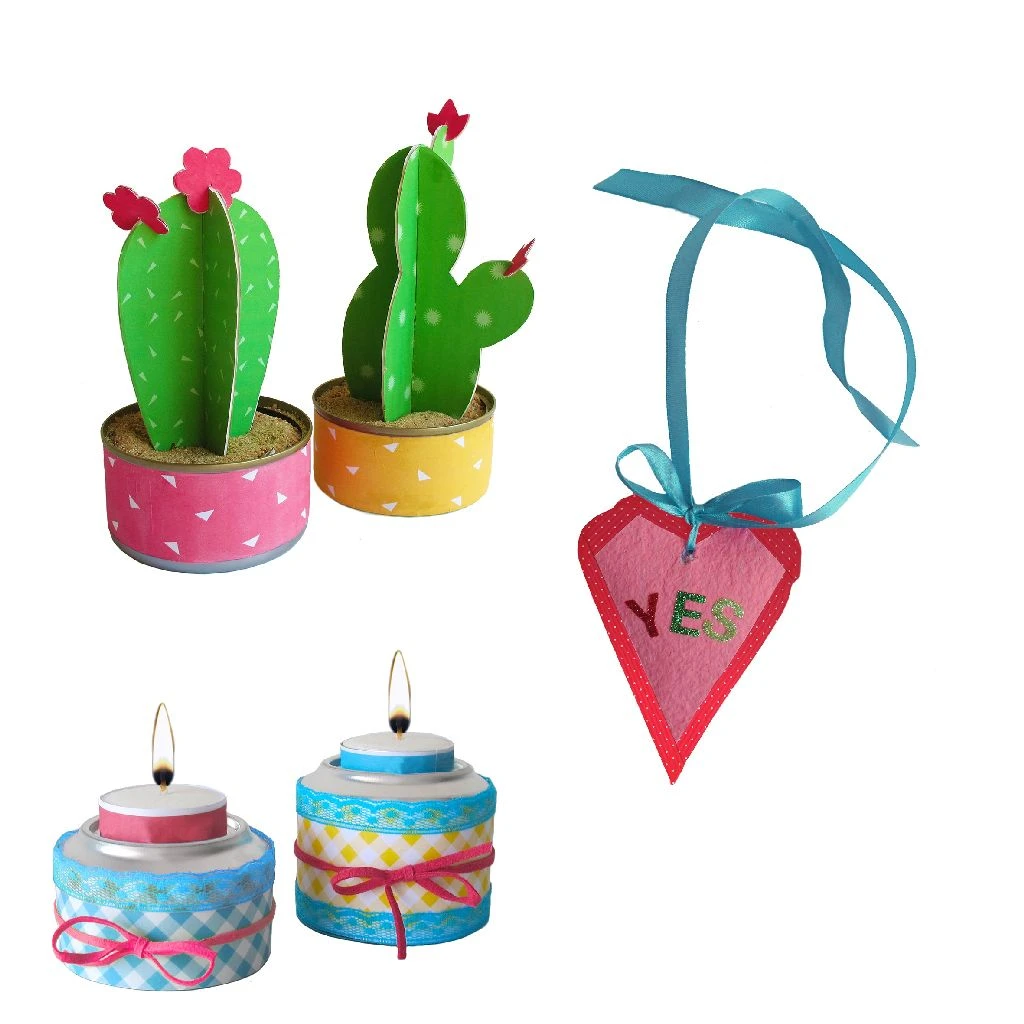 Re-cycle-me Cactus Love Recycle Set Knutselset 4 Re-cycle-me Cactus Love Recycle Set Knutselset - Afbeelding 2