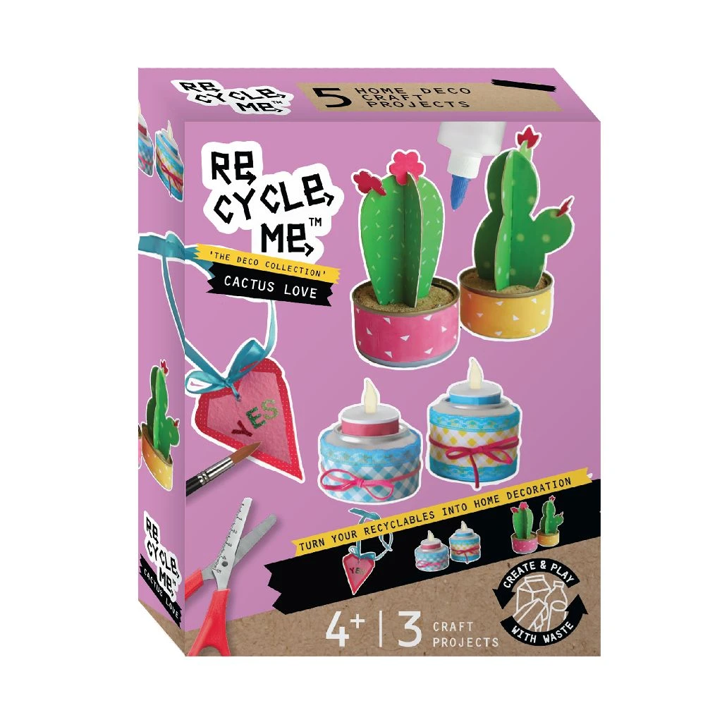 Re-cycle-me Cactus Love Recycle Set Knutselset 3 Re-cycle-me Cactus Love Recycle Set Knutselset