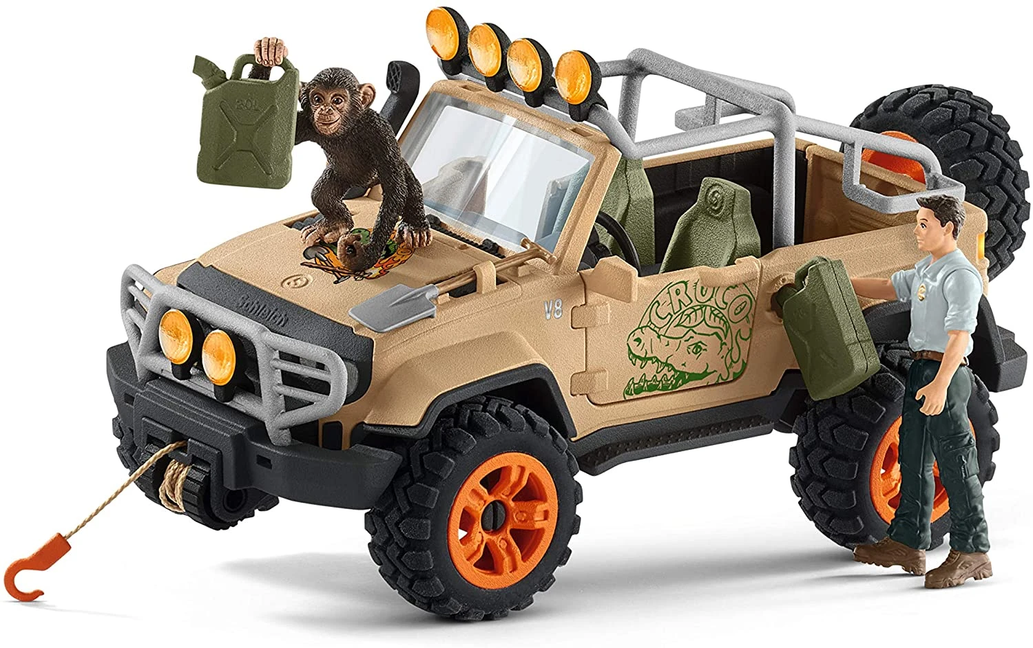 Schleich 42410 Terreinwagen Met Lier WildLife 3 Schleich 42410 Terreinwagen Met Lier WildLife