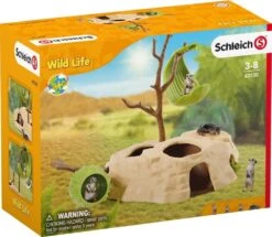 Schleich 42530 Stokstaartjes Heuvels WildLife -Indoor Speelgoed Winkel schleich 42530 stokstaartjes hangout 3