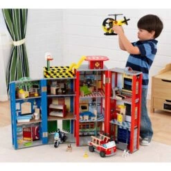 Houten Speelgoedset Voor Grote Kleine Helden -Indoor Speelgoed Winkel speelset voor grote kleine helden kidkraft 63239 1 1