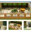 Kidsglobe Luxe Ligboxenstal Met Roosters 1:32 2 Kidsglobe Luxe Ligboxenstal Met Roosters 1:32 -Indoor Speelgoed Winkel stal met roosters kidsglobe 610693