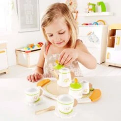 Hape – E3124 – Tea Set For Two – Serviesje -Indoor Speelgoed Winkel thee voor twee hape e3124 1 1